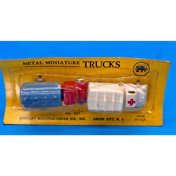 Rare Vintage Barclay Miniature Metal Trucks NOS No. 341 USA Unopened - Picture 11 of 11